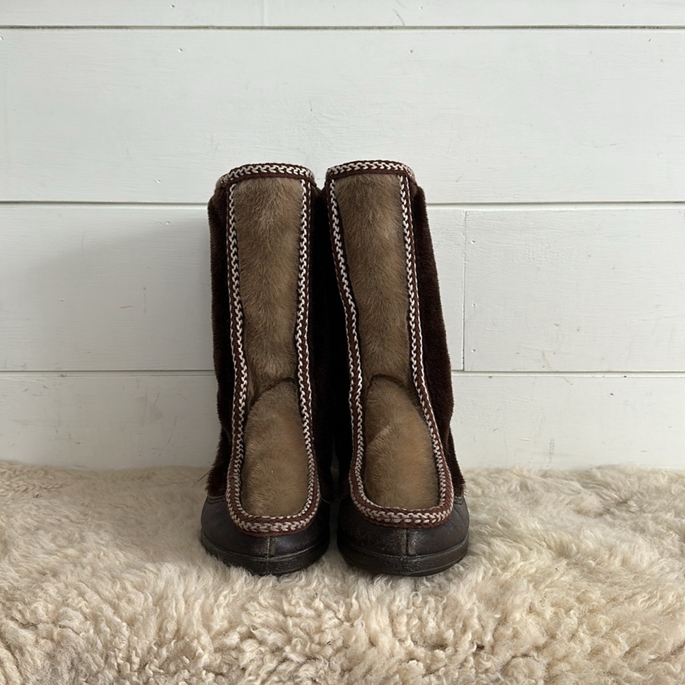 Vintage Yodelers boots - fur and leather size 9